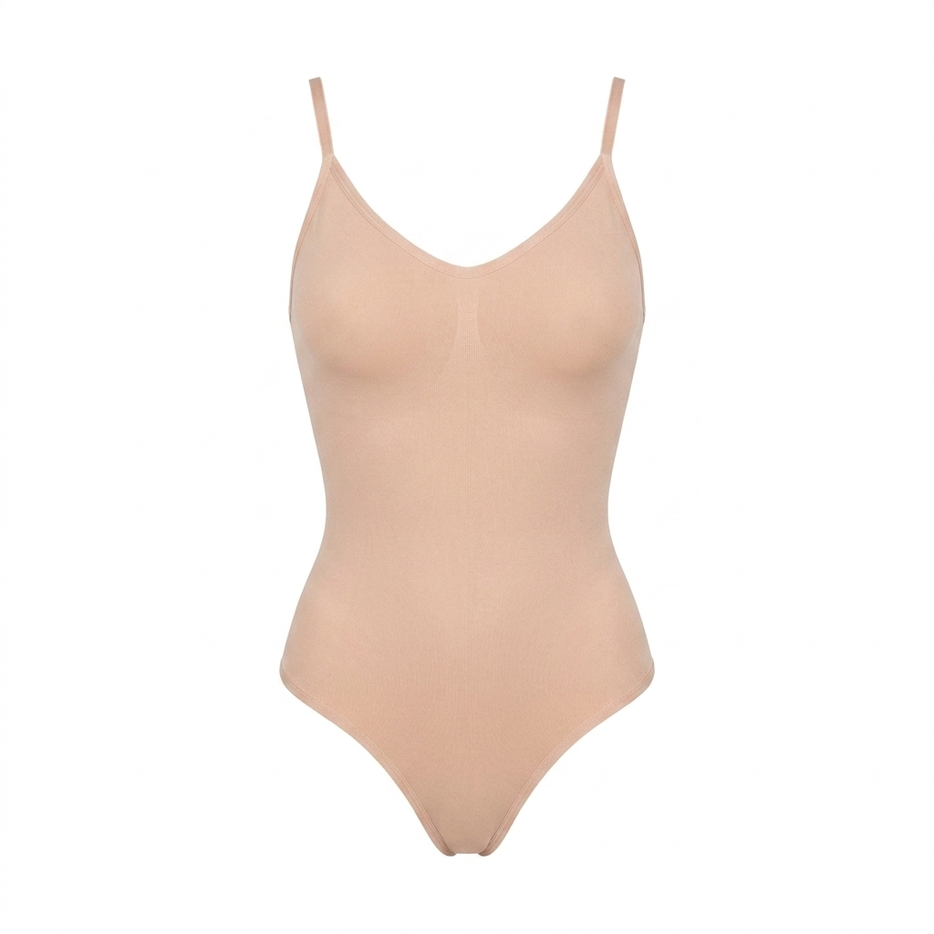 Vellara smoothing thong bodysuit on a white background