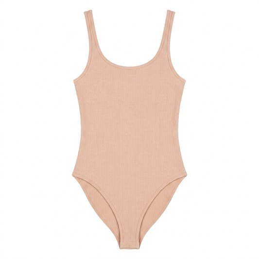 Rinna ribbed knit bodysuit on a white background
